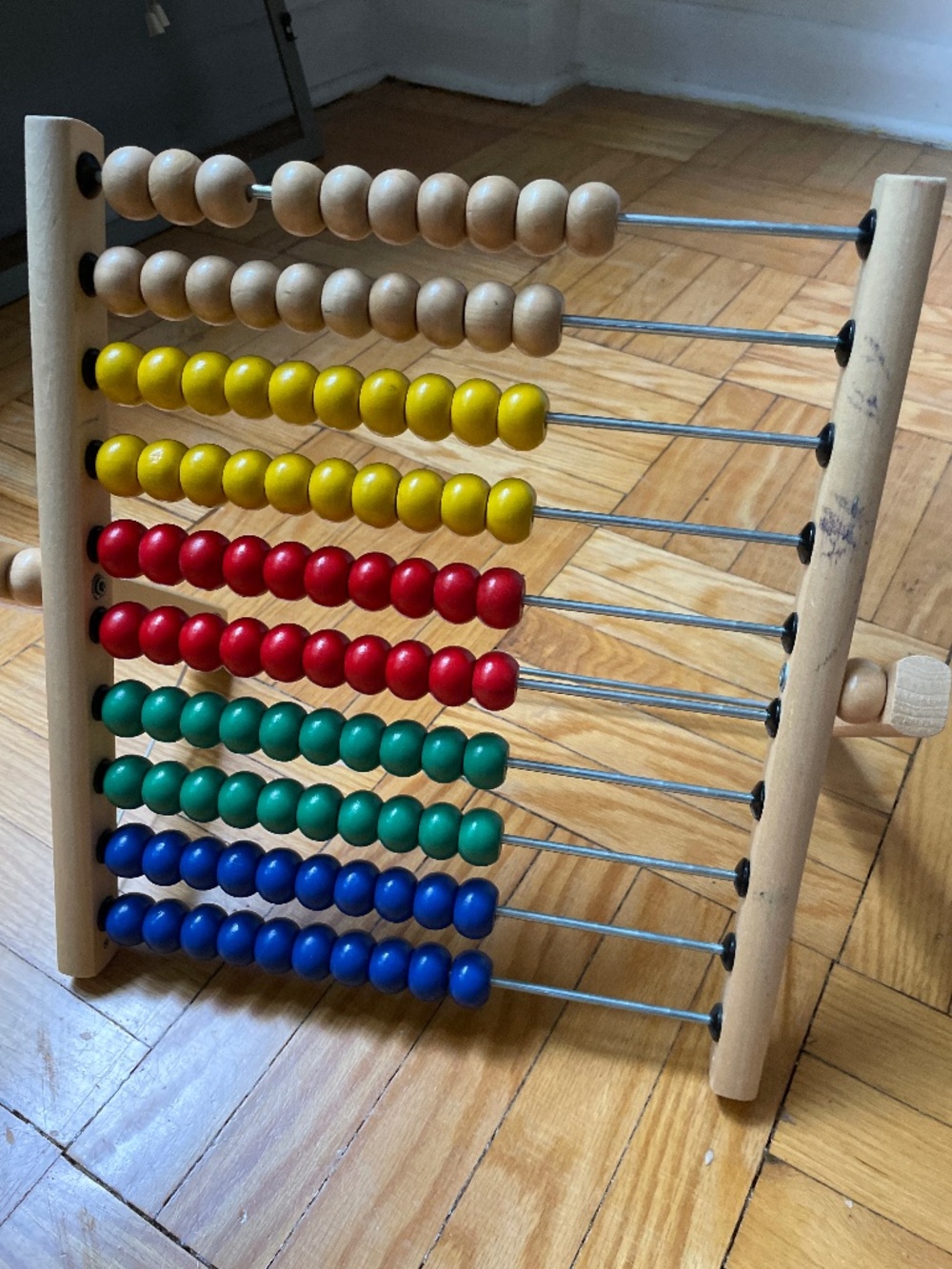 kids wooden abacus and magnet alphabet sorter